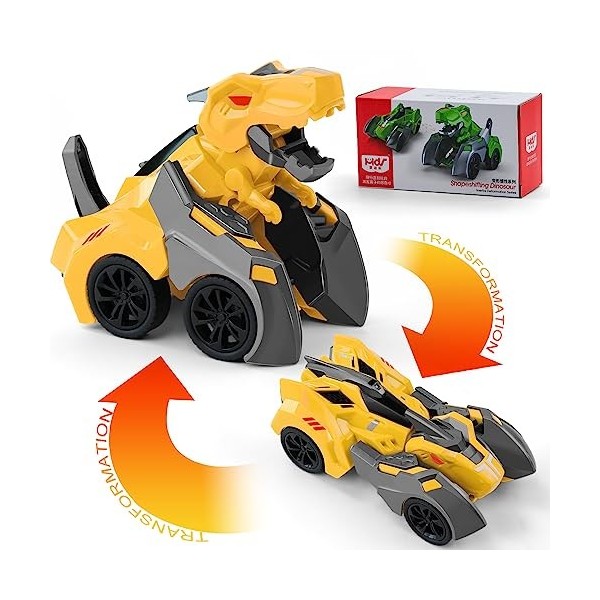 Voiture Transformer Dinosaur, Dinosaure Jouet Enfant 3-7 Ans Cadeau Garcon Jouet Transformers Cadeaux Exquis