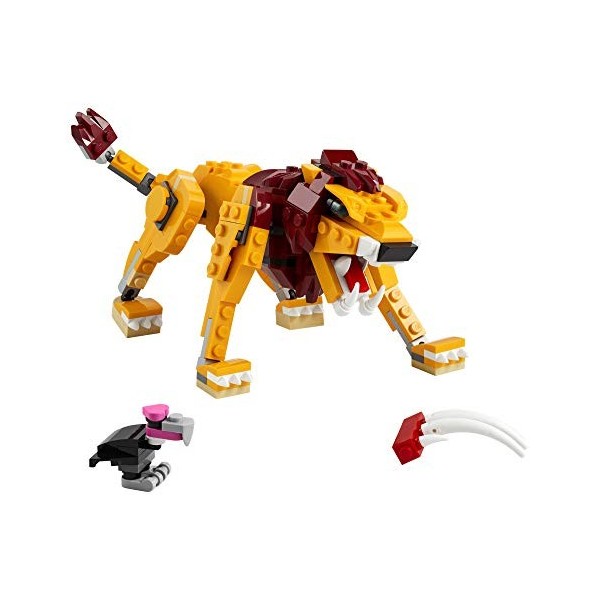 LEGO Creator 3in1 Wild Lion 31112 3in1 Toy Building Kit Featuring Animal Toys for Kids, New 2021 224 Pieces 