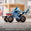 LEGO Technic Monster Jam Megalodon 42134 Model Building Kit. A 2-in-1 Build for Kids Who Love Monster Truck Toys. Kids Will L