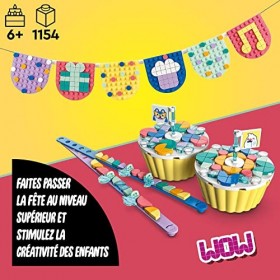 LEGO 41806 Dots Le Kit de Fête Ultime, Jeux Anniversaire, Cadeau pour Sachets de Fête, avec Cupcakes, Jouets Bracelets et Gui