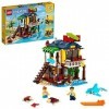 LEGO 31118 Creator 3-en-1 La Maison sur la Plage du Surfeur, Jeu de Construction, Figurines Animaux Marins, Piscine, Idée Cad