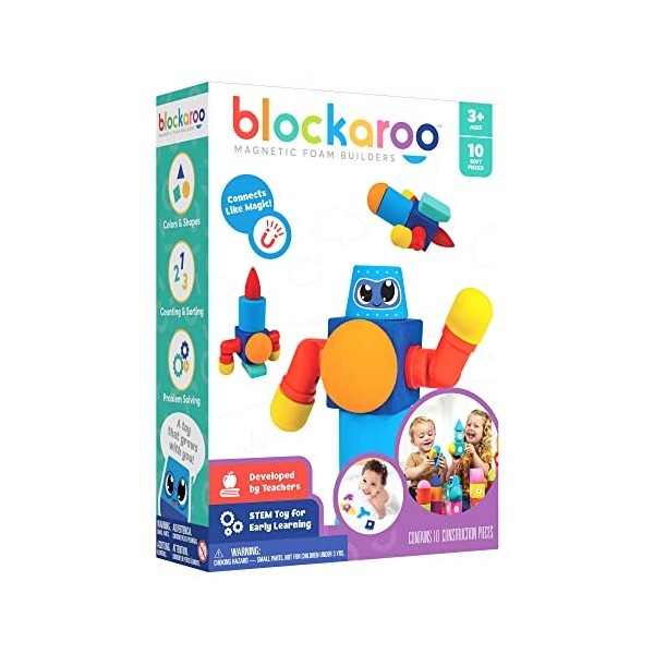 Blockaroo Blocs de Construction magnétiques, Jeu éducatif pour Les Enfants, Jeu Aquatique éducatif pour des constructions cré