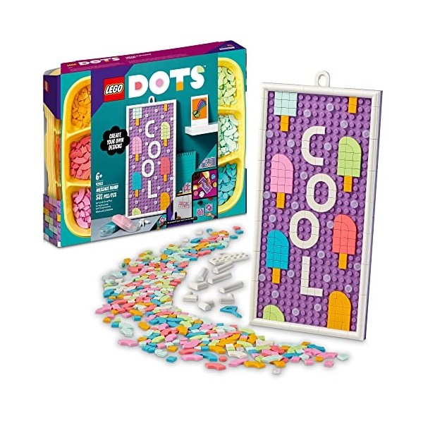 LEGO DOTS Message Board 41951 DIY Craft Decoration Kit. Adaptable Toy with Colorful Tiles for Kids Aged 6 and up 531 Pieces 