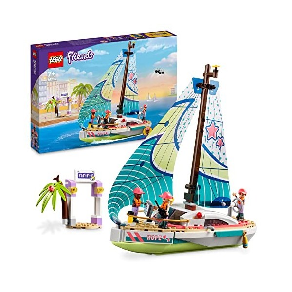 LEGO 41716 Friends L’Aventure en Mer de Stéphanie: Exploration Marine avec Bateau, Mini-poupées, Jeu de Construction, Aventur