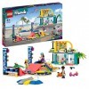 LEGO Friends 41751 Le Skatepark, Jouet de Skateboard, pour Filles et Garçons 6 Ans, Jeu de Mini-Poupée 2023 avec Scooter et F