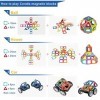 Condis Jeux de Aimantés Construction Magnetiques Enfants 62 PCS, Jouet pour Fille Garcon Enfants 3 4 5 6 7 Ans Petits Cadeaux