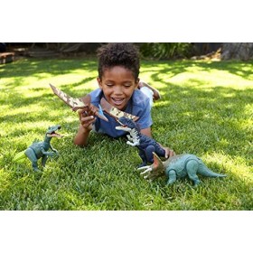 Jurassic World Figurine Dinosaure articulée Ptéranodon, Attaque Rugissante, sons et mouvements, avec code ADN scannable, Joue