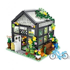 QLT Flower House Kit de construction Street View Flower Friends House Créer élégance et chaleur, beau cadeau avec belle boîte