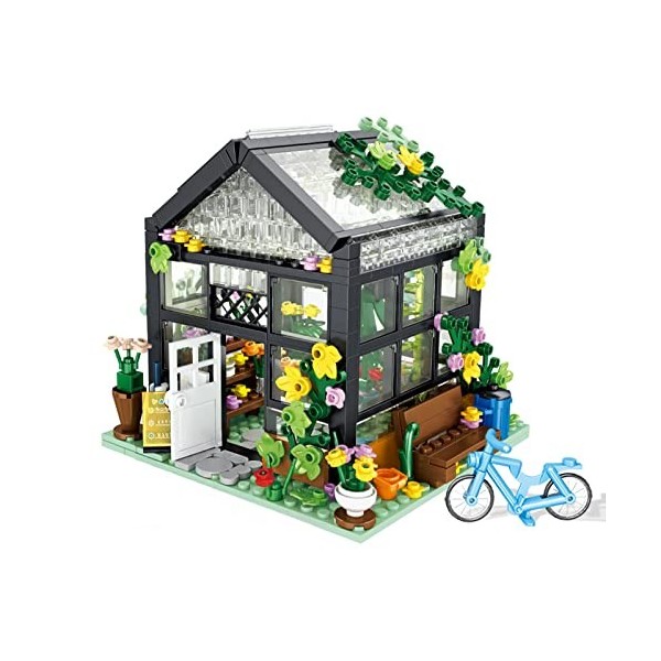 QLT Flower House Kit de construction Street View Flower Friends House Créer élégance et chaleur, beau cadeau avec belle boîte