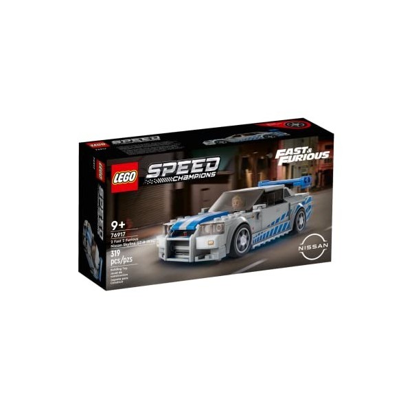 LEGO Speed Champions 76917 2 Fast 2 Furious Nissan Skyline GT-R R34 2023 Jeu de briques de construction 9+ 319 pièces rempl