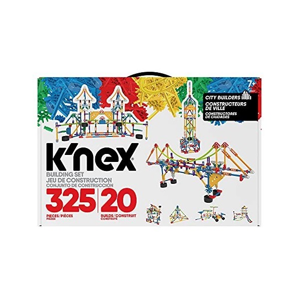 KNex 80207 City Builders Building Set, 3D Educational Toys for Kids, 325 Piece Stem Learning Kit, Engineering for Kids, Fun 