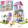 Sitodier Jouet de Construction pour Filles, 604pcs Dream Villa Jeu de Construction Extensible pour Les Enfants de 6 à 12 Ans,