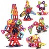 Yangers Ensemble de Blocs de Construction magnétiques, 166 Pcs Balles de Jouet aimantées Blocs de Construction Castle Wheels 