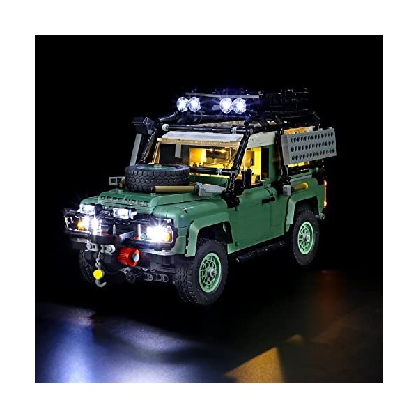 YEABRICKS LED Lumière pour Lego-10317 Icons Land Rover Classic Defender 90 Modèle de Blocs de Construction Ensemble Lego Non