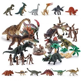 OR OR TU Jouets de Dinosaures pour Enfants Garçons 3-7 Ans avec Démonter Oeuf de Dinosaure,Arbres,Chasseur Éducation Précoce 