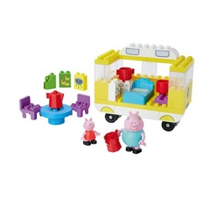 Big - Bloxx Peppa Pig - Camping-car - Set de Construction Briques - 54 pièces - 4 Figurines Incluses - Jouet pour Enfant - Dè