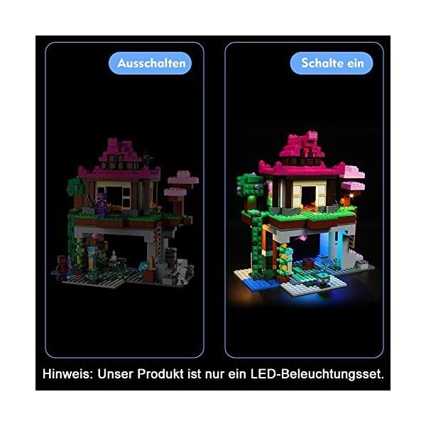 LocoLee Kit déclairage à LED pour Lego 21183 Minecraft Le Camp d’Entraînement Modèles Non Inclus , Lumière Compatible with 