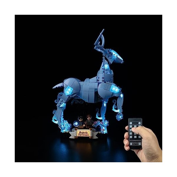 Kyglaring Kit déclairage LED sans modèle – Compatible avec Lego 76414 Harry Potter Expecto Patronum 2 en 1 Cerf et Loup – 