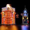 YEABRICKS LED Lumière pour Lego-76422 Harry Potter Le Chemin de Traverse : Weasley, Farces pour sorciers facétieux Modèle de 