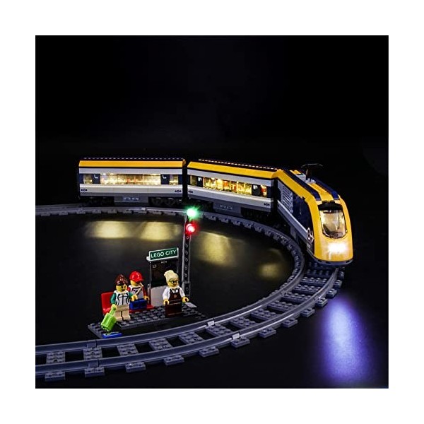YEABRICKS LED Lumière pour Lego-60197 City Passenger Train Modèle de Blocs de Construction Ensemble Lego Non Inclus 