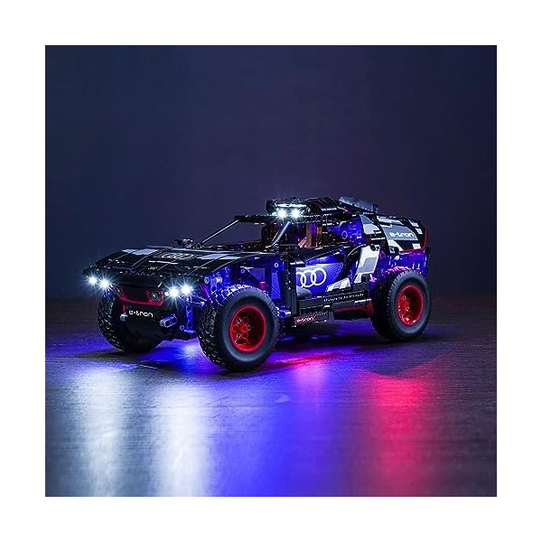 Kit déclairage LED pour Lego 42160 Audi RS Q e-tron Pas Un modèle Lego , Kit déclairage décoratif Compatible avec Lego Aud