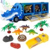 Victse Dinosaure Jouet Camion Transporteur, Dinosaure Figurine et Voitures Jouet Garcon, Dinosaure Jeu Voiture Dinosaure Cade