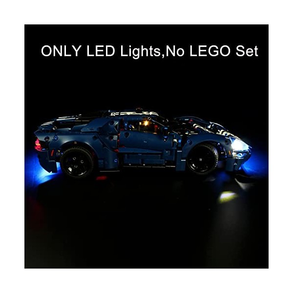 ANGFJ Kit déclairage LED pour Lego Lego 42154 Technic 2022 Ford GT kit Lego non inclus 