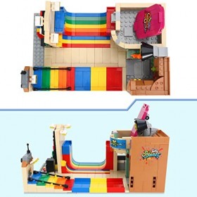 Jouet de Construction de City Skatepark Stuntz Jouets avec 4 Mini-Dolls de Cascadeurs et Rampe Cadeau Garcon Fille Jeux Enfan