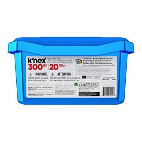 KNEX 80202 Model Building Fun Tub Set, 3D Educational Toys for Kids, 300 Piece Stem Learning Kit with Storage Tub, Engineeri