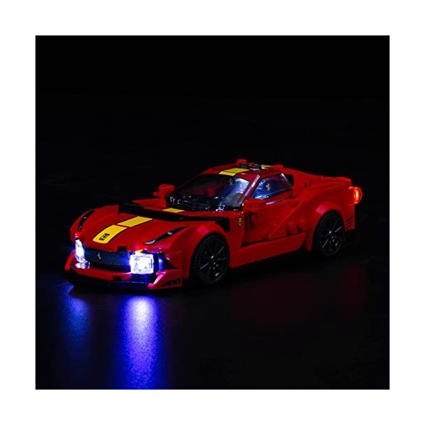 Kit déclairage LED pour Lego Ferrari 812, ensemble déclairage LED pour Lego Speed Champions Ferrari 812 Competizione 76914 