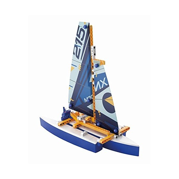 Clementoni-52537-Mon Atelier de mécanique, Bateau à Voile Flottant-Jeu de Construction-Version française-8 Ans et Plus-Fabriq