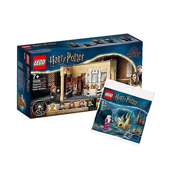 Lego Harry Potter Poudlard Kit de Tran Multijus pour 20e anniversaire avec Harry comme mini figurine dorée 76386 + château 