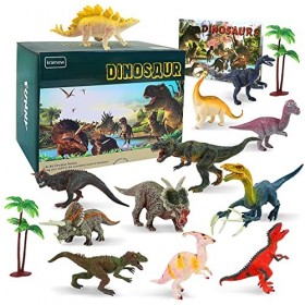 kramow Jouets Dinosaures, Dinosaure Figurine 15 PCS, Dinosaures et Créatures Préhistoriques, Jouet Dinosaure Jouets Éducatifs