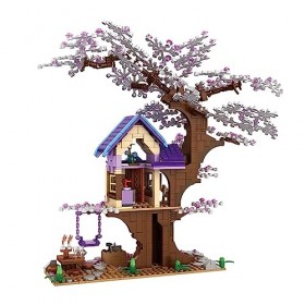 NEWRICE Jouets de Construction pour la Maison de larbre Sakura Blossom,Maison de la forêt pour Les garçons et Les Filles de 