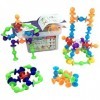 Jeu de Construction éducatif et créatif | 59 pcs: ventouses avec 10 Formes différentes + Boite de Rangement Plastique| Idéal 