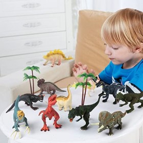 kramow Jouets Dinosaures, Dinosaure Figurine 15 PCS, Dinosaures et Créatures Préhistoriques, Jouet Dinosaure Jouets Éducatifs