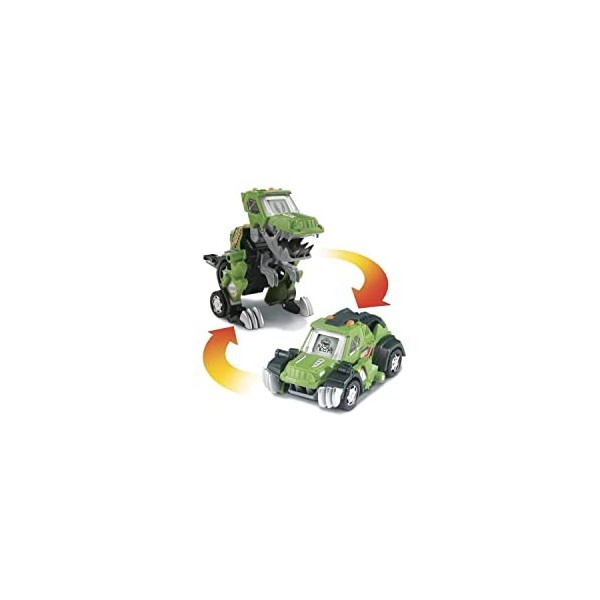 VTech - Switch & Go Dinos, Dinosaure Sonore Drex, le Super T-Rex, Jouet 2 en 1 Transformable en 4x4, Cadeau Enfant Dès 4 Ans 