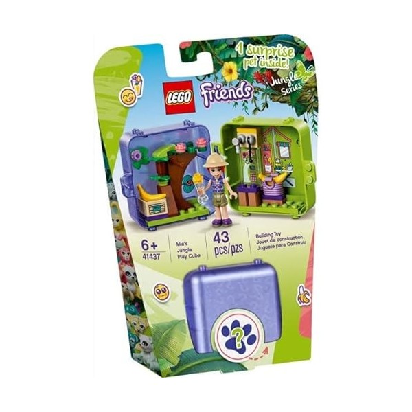 LEGO Friends 41437 Mias Jungle Play Cube, Jungle Series, 1 animal de compagnie surprise à lintérieur, 43 pièces 
