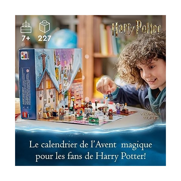 LEGO 76418 Harry Potter Le Calendrier de l’Avent 2023, avec 24 Cadeaux Dont 18 Sets du Village de Pré-au-Lard et 6 Minifiguri