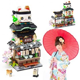 Seyaom Briques japonaises Street View Shop non compatibles avec Lego, mini blocs de construction à faire soimême, modèle MOC,
