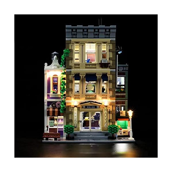 GEAMENT Jeu De Lumières Compatible avec Lego Le Commissariat de Police Police Station - Kit Déclairage LED pour Creator 10