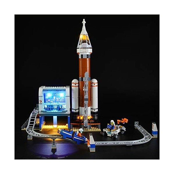 GEAMENT Jeu De Lumières Compatible avec Lego La fusée Spatiale et sa Station de Lancement Deep Space Rocket and Launch Contr