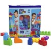 MEGA Bloks Sac bleu, jeu de blocs de construction, 80 pièces, jouet pour bébé et enfant de 1 à 5 ans, DCH63