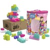 MEGA Bloks Sac bleu, jeu de blocs de construction, 80 pièces, jouet pour bébé et enfant de 1 à 5 ans, DCH63