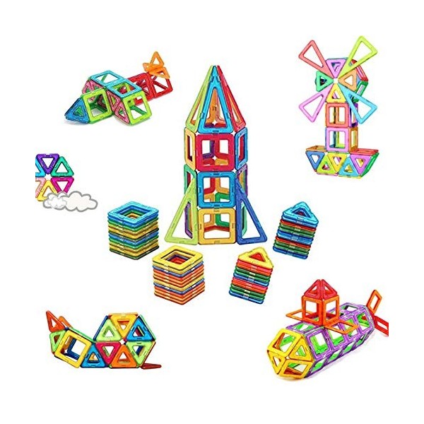 McDou Blocs de Construction Magnétique, Jeux de Construction Magnétique Jouet et Cadeau Educatif et Instructif pour Enfants 