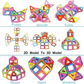 McDou Blocs de Construction Magnétique, Jeux de Construction Magnétique Jouet et Cadeau Educatif et Instructif pour Enfants 