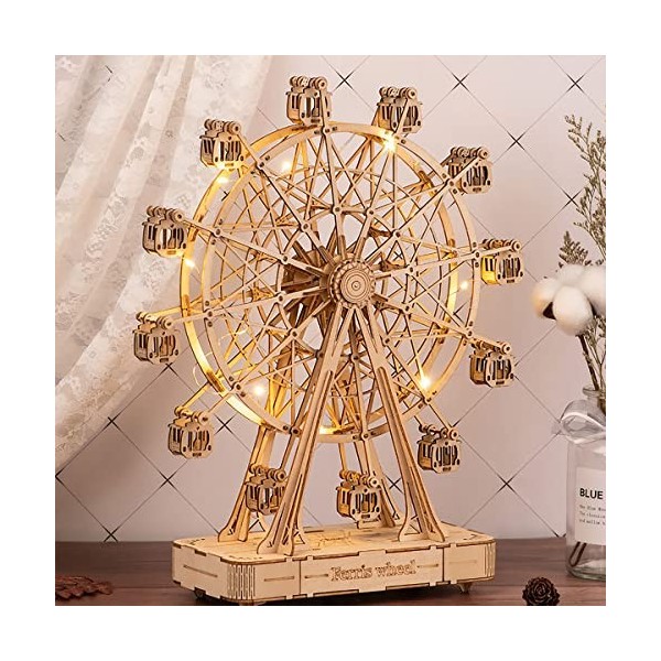 Rolife Grande Roue Maquettes- Puzzle 3D en Bois pour Adulte - Kit de Construction - Décoration de Bureau - Cadeau danniversa