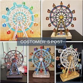 Rolife Grande Roue Maquettes- Puzzle 3D en Bois pour Adulte - Kit de Construction - Décoration de Bureau - Cadeau danniversa