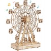 RoWood 3D Puzzle en Bois Boîte à Musique Grande Roue - Maquette en Bois Kit de Bricolage pour Adultes à Construire - Cadeau U