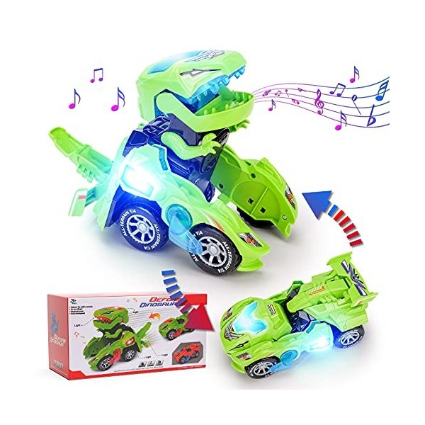 Voiture Enfant 5 6 7 Ans Dinosaure Jouets Garçon 4-6 Ans Cadeau Transformers Cars Jouet Bebe 3-8 Ans Dinausore Créatures Préh